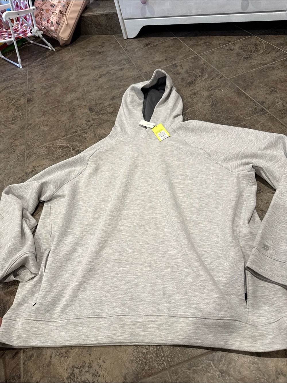 🍅Men's Light Gray mesh spacer Hoodie